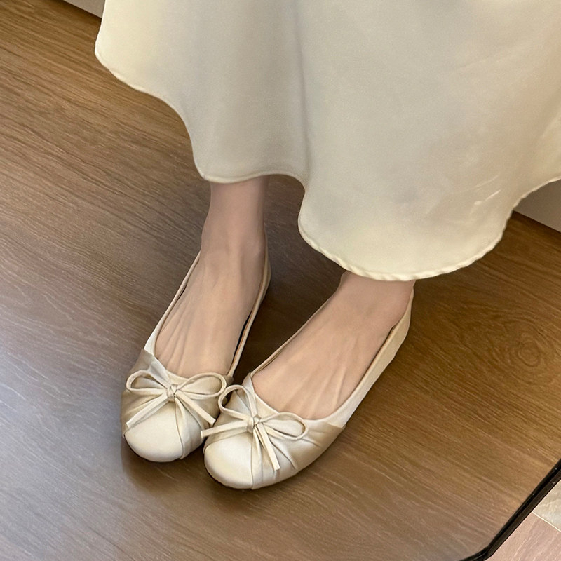 Women Shoes With Heels - Nouvelles Chaussures Plates à Nœud Papillon