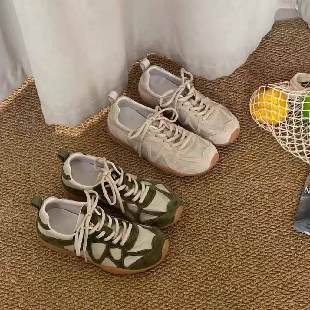 Women'S Shoes Non Slip - Baskets vintage en patchwork à lacets