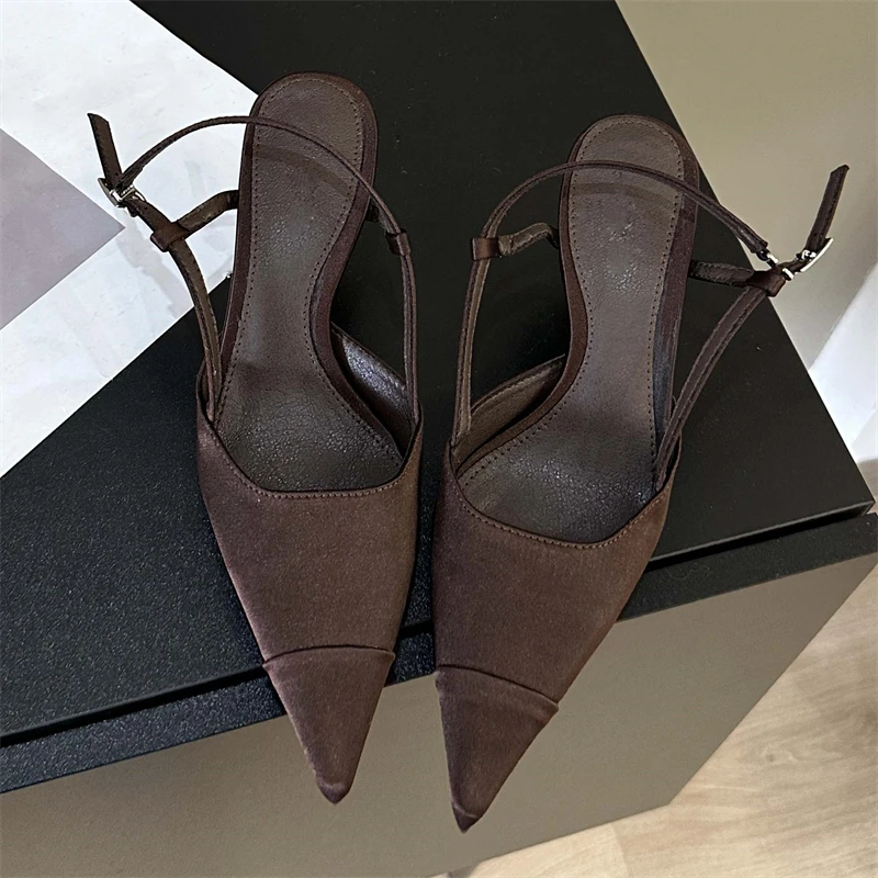 Women Shoes Zara - Eilyken haute qualité Satin boucle sangle