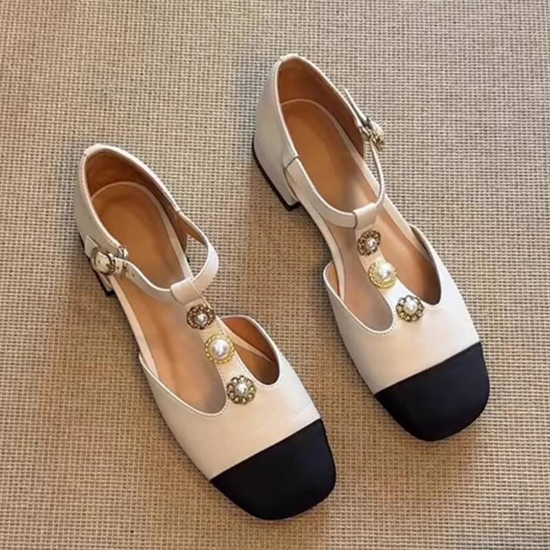 Mary Jane Shoes - Femmes bout carré sandales à talons