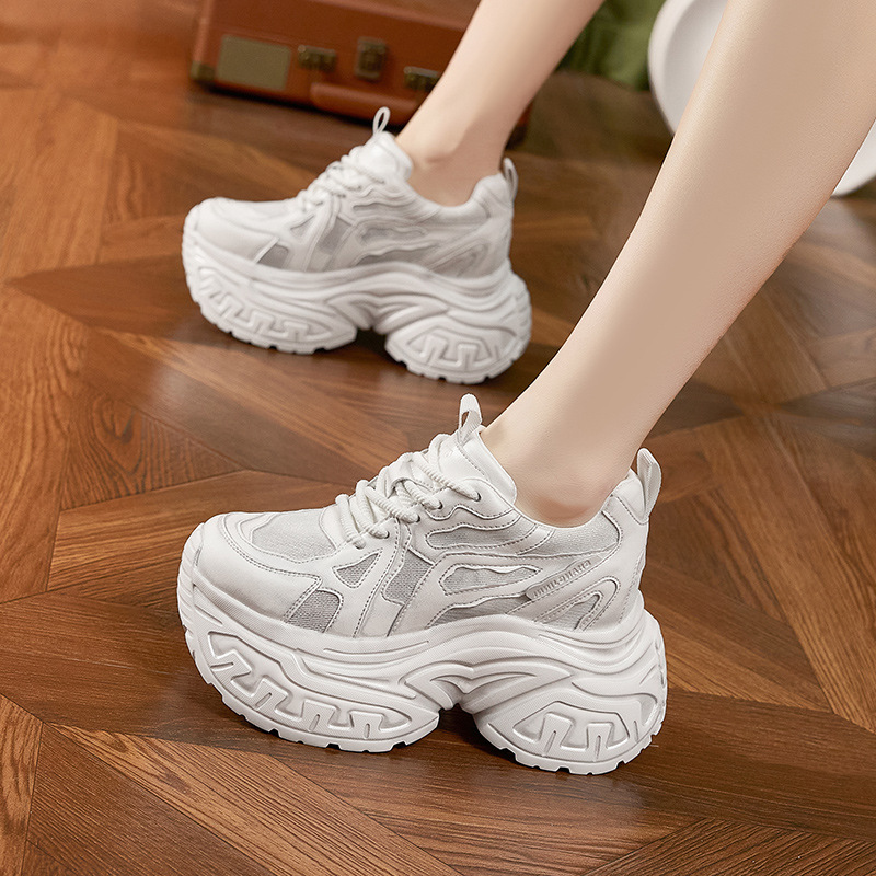 Mesh Sneaker Women - Baskets compensées tendance pour femme, respirantes