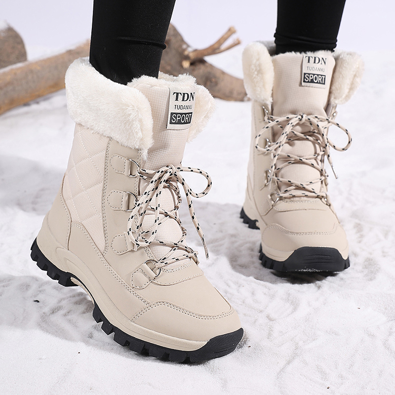 Women'S Shoes Hike - Bottes de neige imperméables en cuir