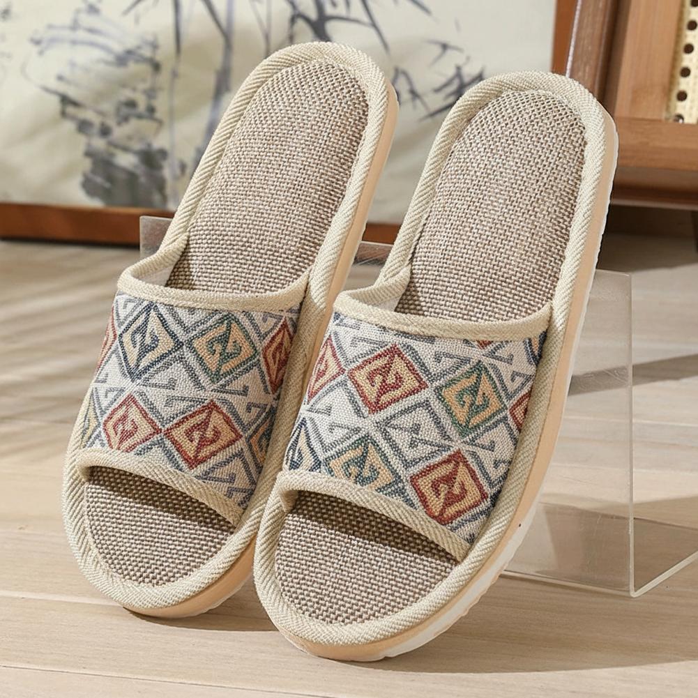 Chaussons en lin quatre saison - Women'S Shoes Non Slip avis et prix