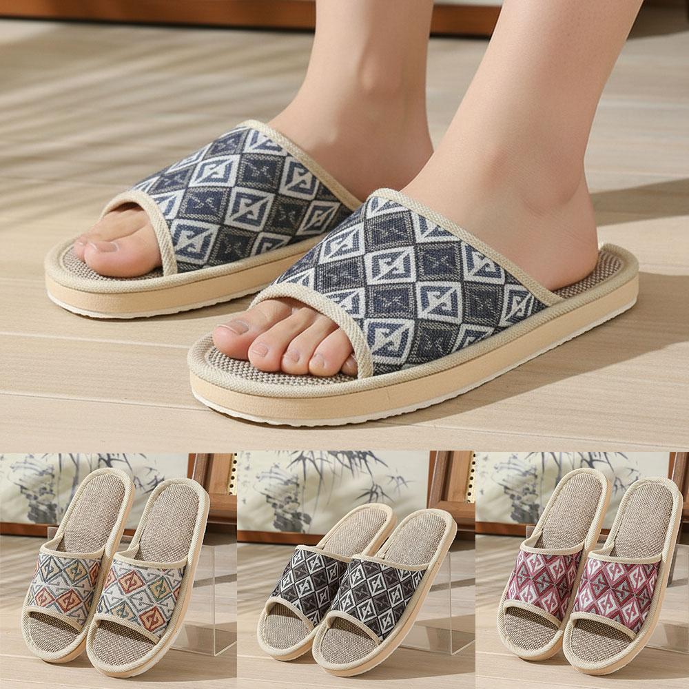 Chaussons en lin quatre saison - Women'S Shoes Non Slip avis et prix