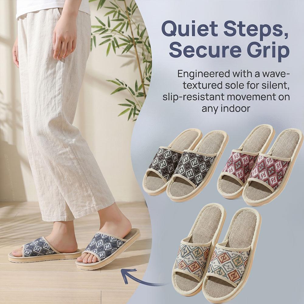 Chaussons en lin quatre saison - Women'S Shoes Non Slip avis et prix