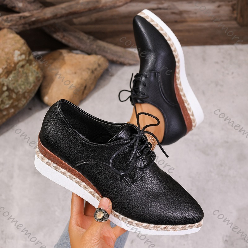 Chaussures Oxford compensées e - Oxford Lace Up Women avis et prix