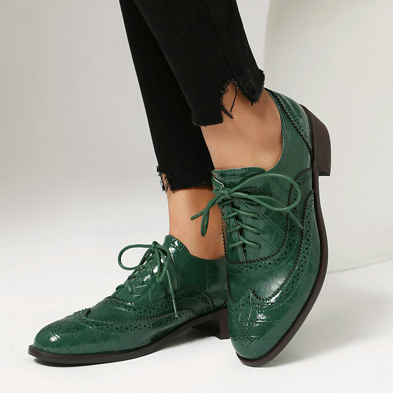 Chaussures Oxford Brogue pour  - Oxford Lace Up Women avis et prix