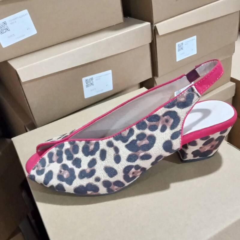 Sandales pour femmes à imprimé - Leopard Print Heels avis et prix