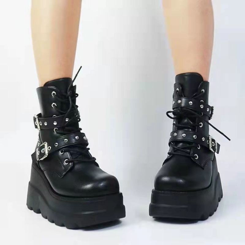 Bottines en cuir Pu pour femme - Women'S Shoes Size 40 In Us avis et prix