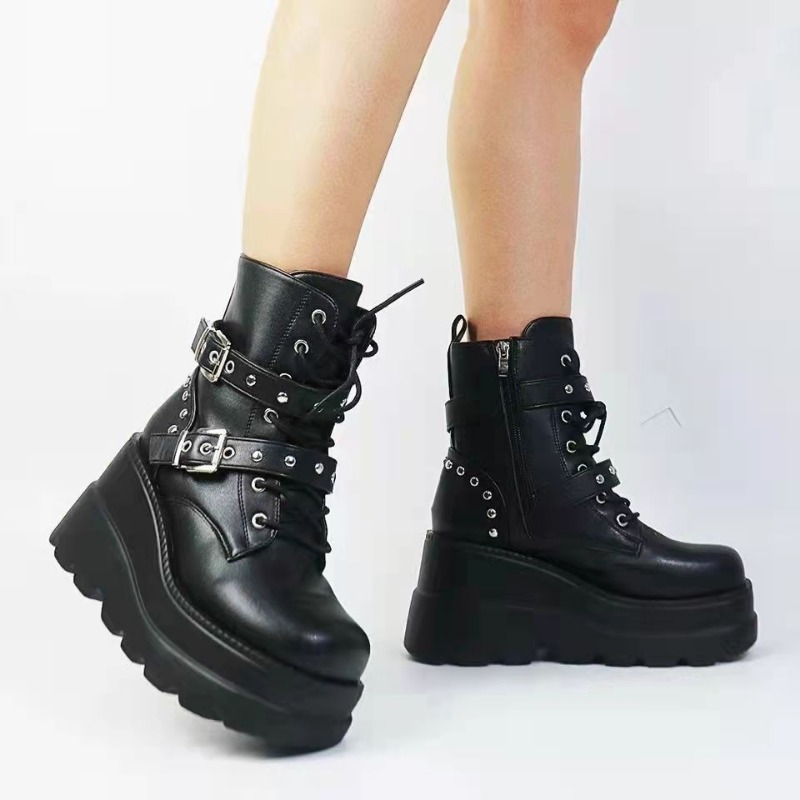 Bottines en cuir Pu pour femme - Women'S Shoes Size 40 In Us avis et prix