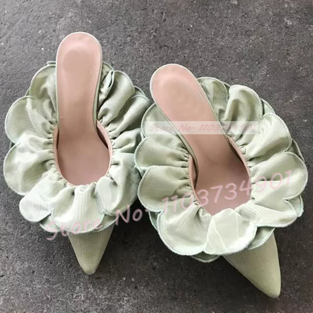 Pantoufles pointues en satin à - Women Shoes Zara avis et prix