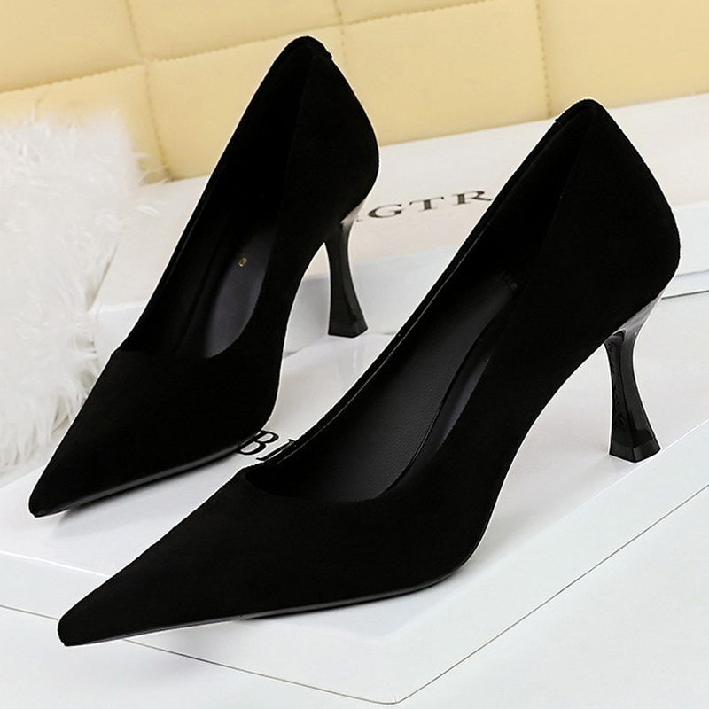 BIGTREE chaussures daim noir f - Women Shoes Zara avis et prix