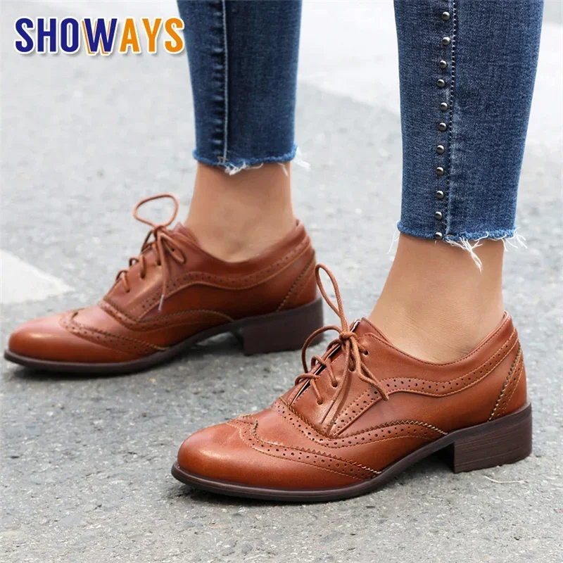 Chaussures plates britanniques - Oxford Lace Up Women avis et prix