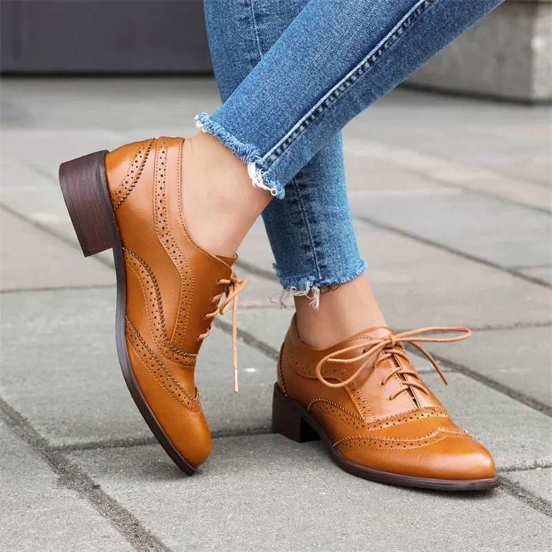 Chaussures plates britanniques - Oxford Lace Up Women avis et prix