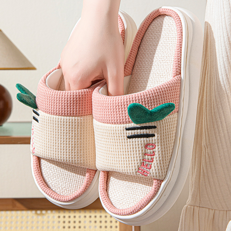 Nouvelles pantoufles en lin po - Women'S Shoes Non Slip avis et prix