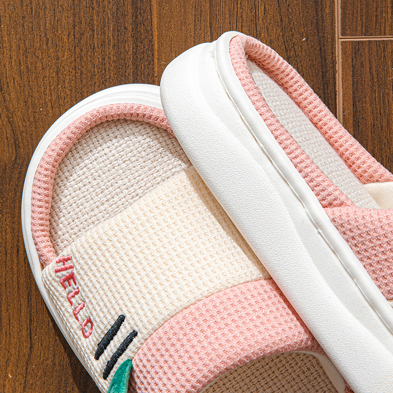 Nouvelles pantoufles en lin po - Women'S Shoes Non Slip avis et prix