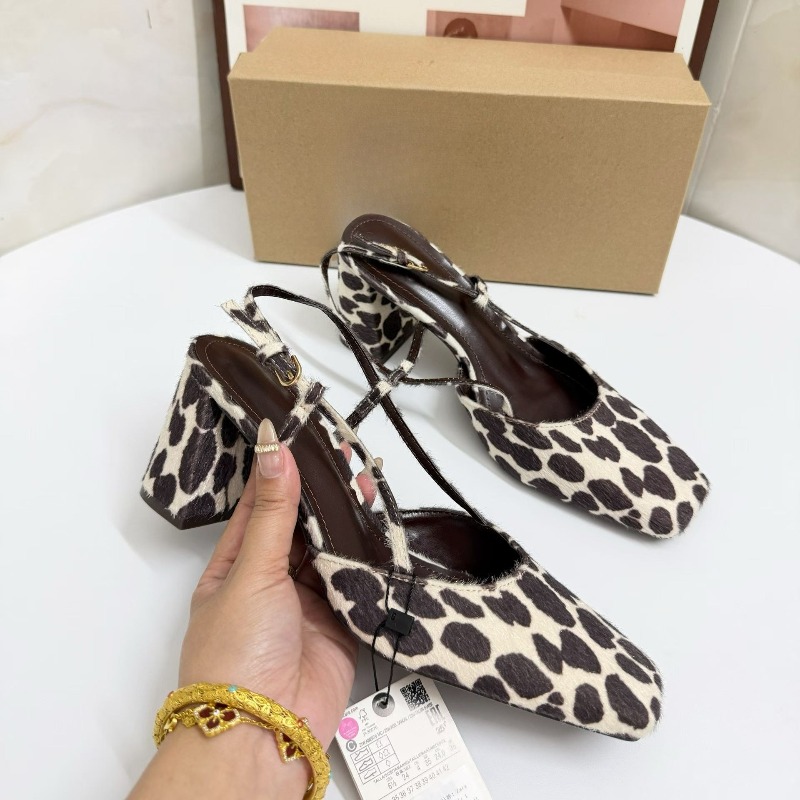 Sandales pour femmes à imprimé - Leopard Print Heels avis et prix