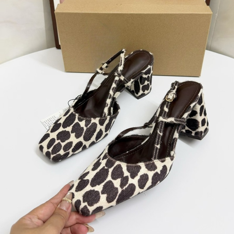 Sandales pour femmes à imprimé - Leopard Print Heels avis et prix