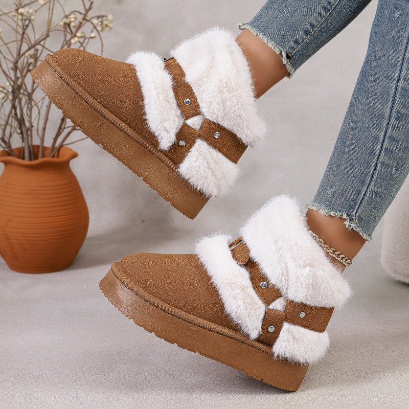 Bottes de neige en peluche pou - Women'S Shoes Size 12 avis et prix