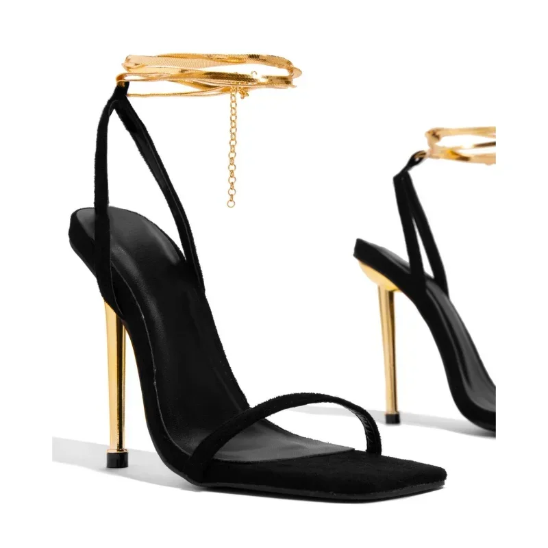 Sandales à talons hauts sexy p - Metallic Heel Sandal avis et prix