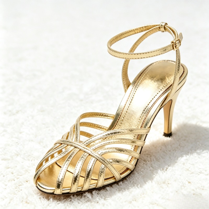 Sexy or creux bande étroite sa - Metallic Heel Sandal avis et prix