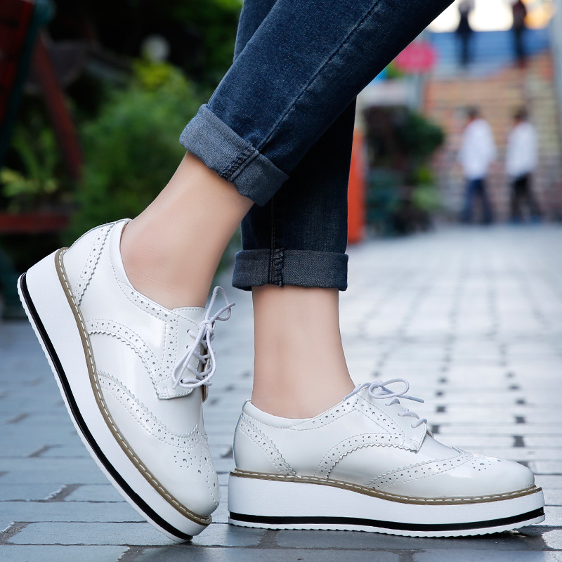 Mocassins en cuir pour femmes, - Oxford Lace Up Women avis et prix
