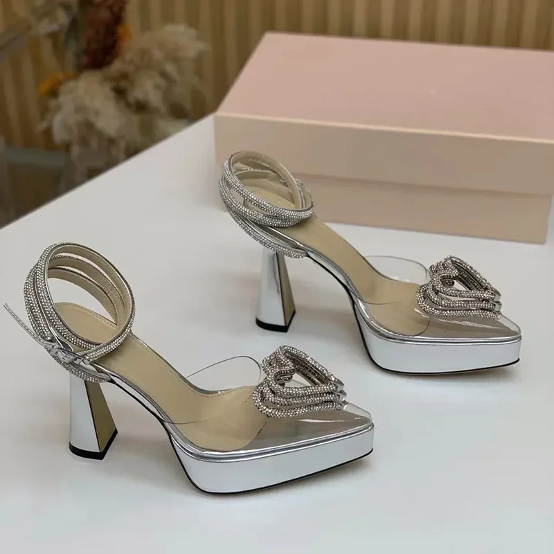 Plate-forme cristal amour déco - Metallic Heel Sandal avis et prix